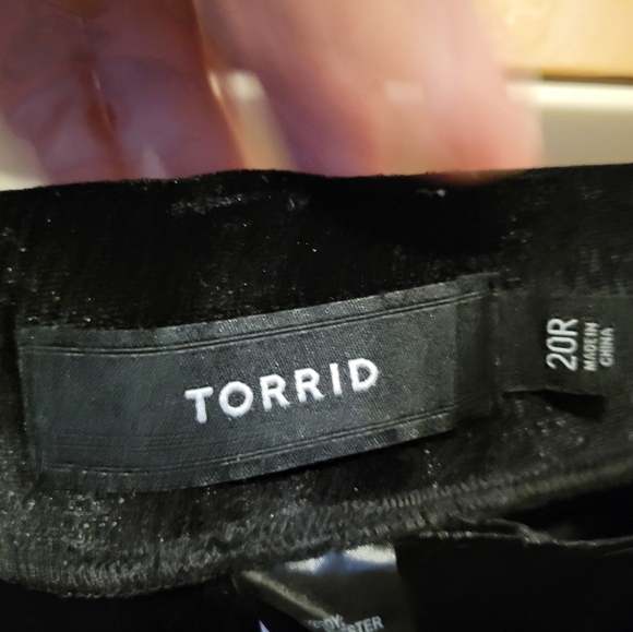 Torrid High Rise Velvet Pants - Picture 3 of 4